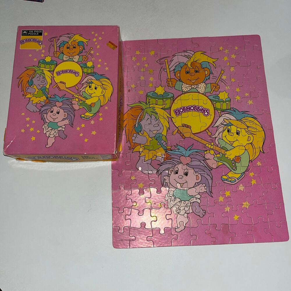 Vintage VTG 1990s Hobnobbins Trolls 100 Piece Puzzle